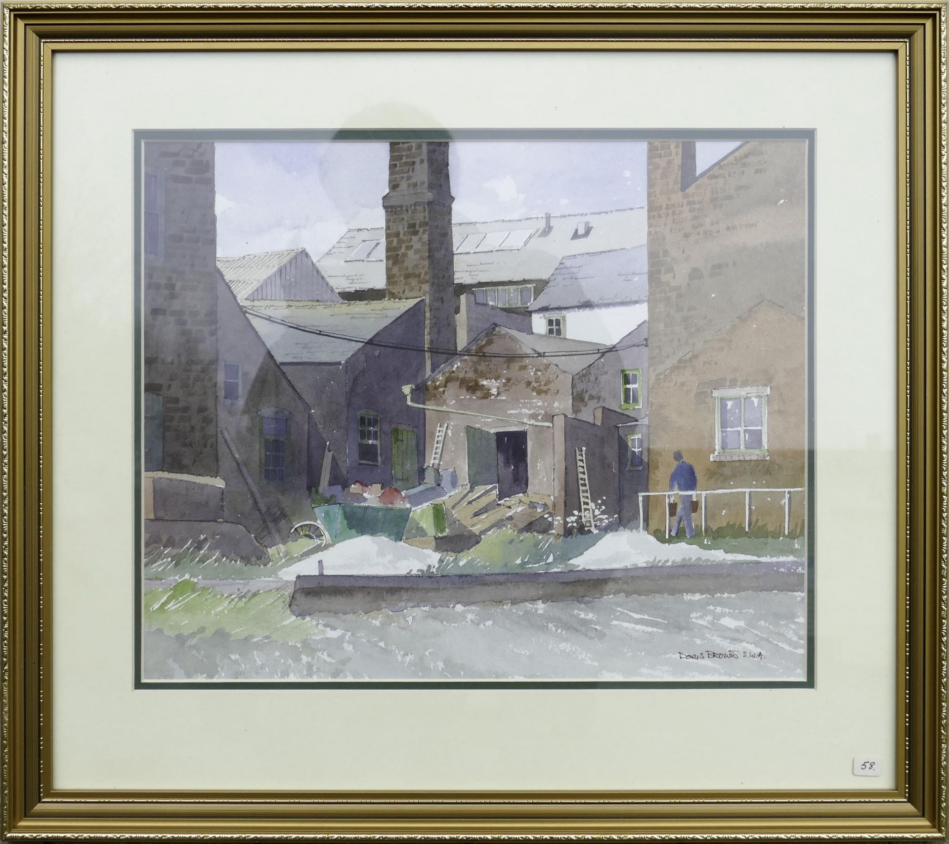 Doris Brown S.W.A (1933-2023) 'Potter's Wharf. Longport'. Watercolour on Paper, signed lower - Image 3 of 10