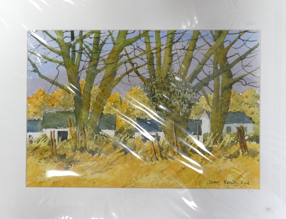 Doris Brown S.W.A (1933-2023) Three untitled Forest Scenes. Watercolour on paper, mounted. Signed - Image 5 of 5