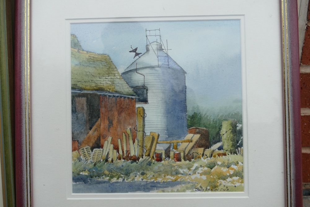 Doris Brown S.W.A (1933-2023) Two Artworks of Farm Buildings in Rural Settings. Watercolour on - Image 9 of 11