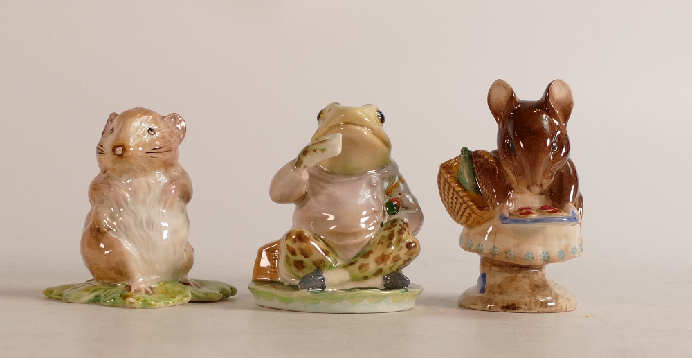 Three Beswick Beatrix Potter BP2 figures to include Timmy Willie, Appley Dapply (a/f) and Mr. Jeremy