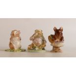 Three Beswick Beatrix Potter BP2 figures to include Timmy Willie, Appley Dapply (a/f) and Mr. Jeremy