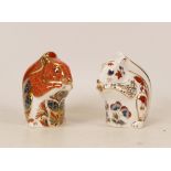Two Royal Crown Derby paperweights Red Squirrel & Squirrel , gold stoppers, each boxed (2)