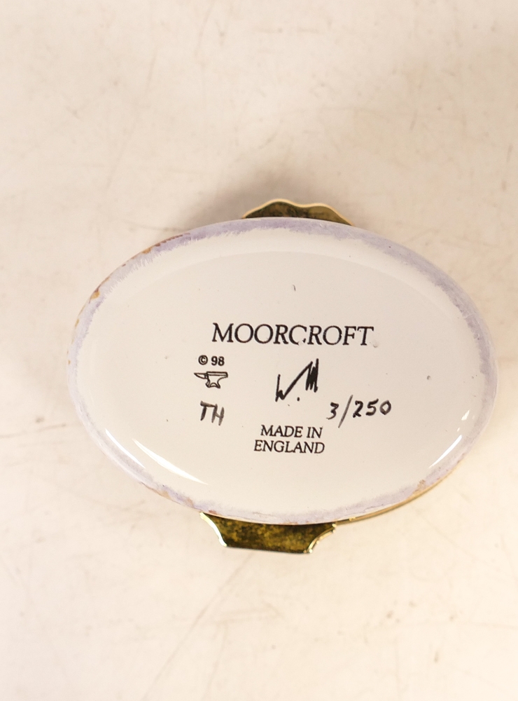Moorcroft enamel Pheasant oval lidded box by Terry Halloran , Limited edition 3/250. Boxed, length - Bild 6 aus 6