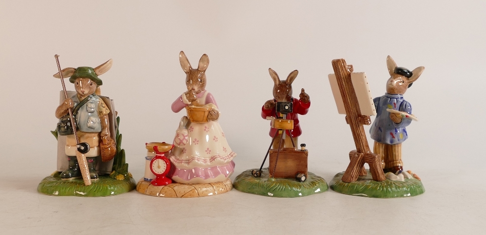 Royal Doulton Bunnykins figures Hobbies figures Budding Artist DB501, Say Cheese DB503, Catch of the