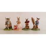 Royal Doulton Bunnykins figures Hobbies figures Budding Artist DB501, Say Cheese DB503, Catch of the