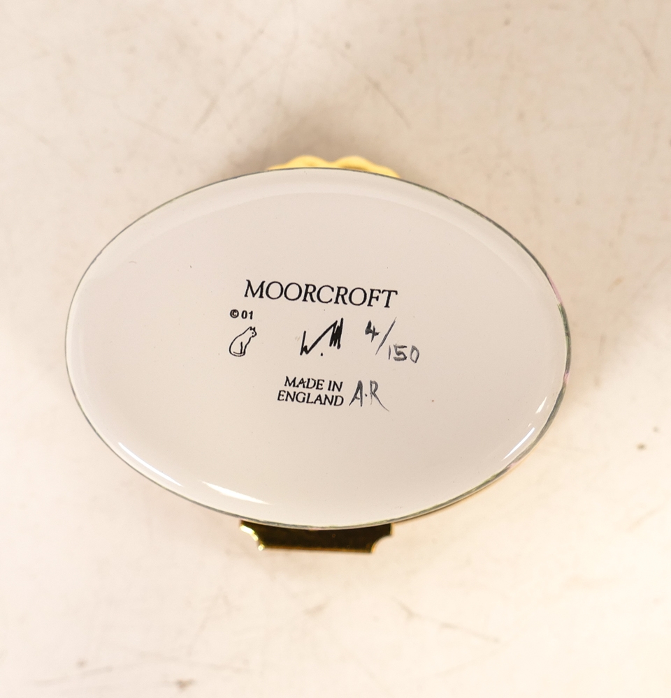Moorcroft enamel Bald Eagle oval lidded box by Amanda Rose , Limited edition 4/150. Boxed with - Image 2 of 5
