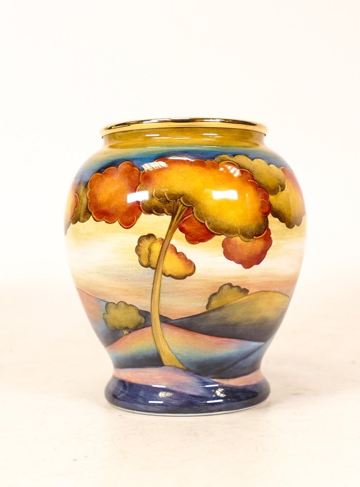 Moorcroft enamel Hazeldene Sunset vase by Amanda Rose , Limited edition 23/250. Boxed with - Image 3 of 4