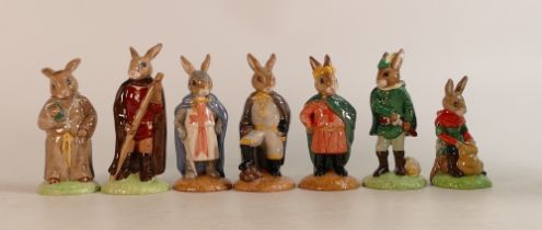 Royal Doulton Bunnykins Robin Hood series: Friar Tuck DB246, Prince John DB266, Sheriff of