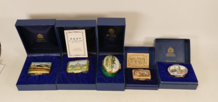 Halcyon days enamelled lidded boxes to include 150th Anniversary of the birth of Paul Cezanna ,