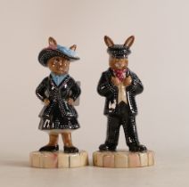 Royal Doulton Boxed Bunnykins figures Pearly Queen Db412 & Pearly King Db411, both limited