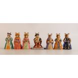 Royal Doulton Bunnykins from the Tudor Collection comprising of Henry VIII DB305, Anne Boleyn DB307,