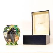 Moorcroft enamel Gorilla vase by Faye Williams , Limited edition 102/200. Boxed with certificate.