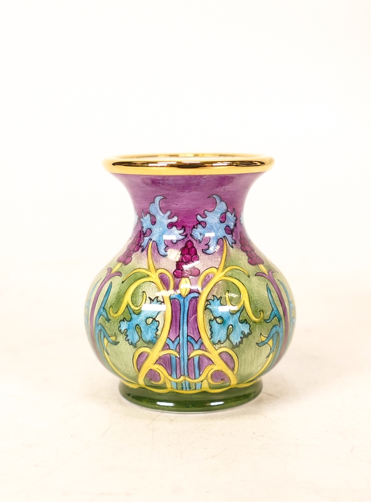Moorcroft enamel Keepsake yellow vase by Faye Williams , Limited edition 5/25. Boxed with - Image 4 of 6