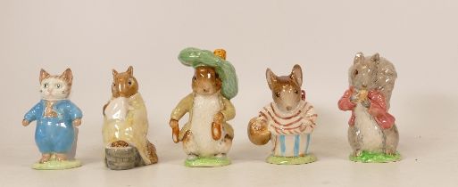 A collection of Beswick Beatrix Potter BP3 to include Mrs Tittlemouse, Benjamin Bunny, Timmy