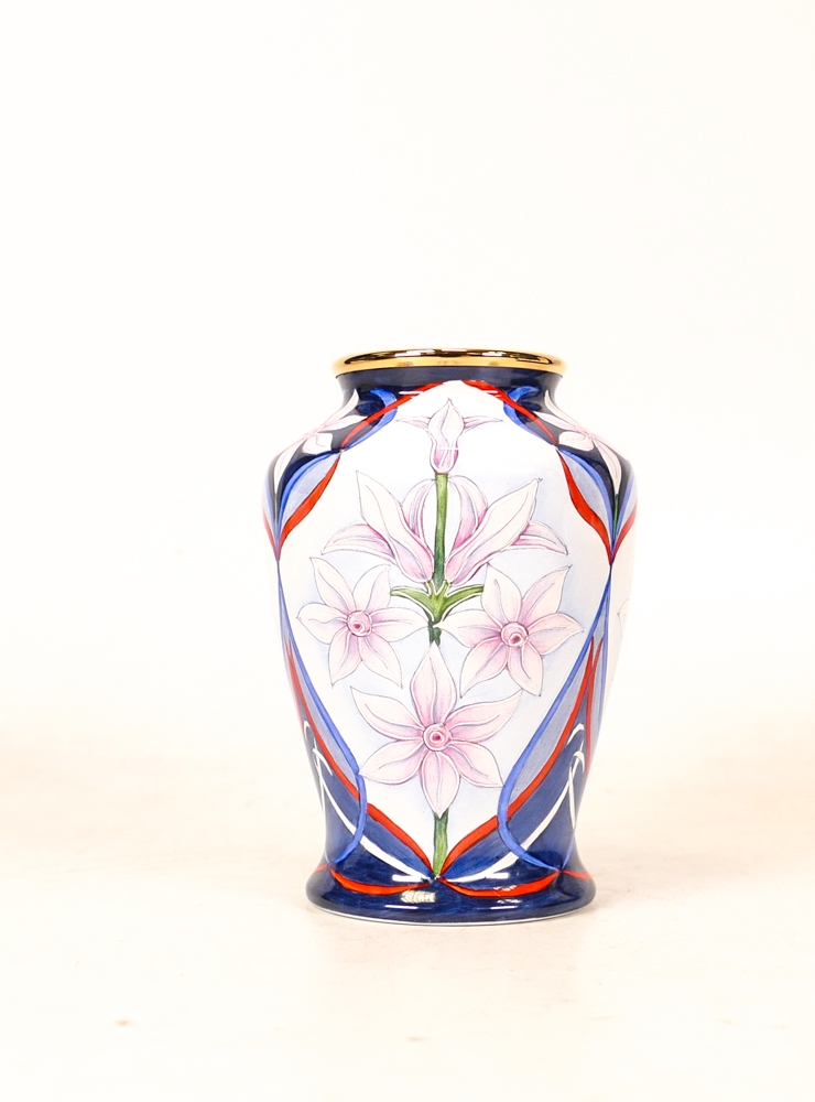 Moorcroft enamel Atlantica vase by Faye Williams , Limited edition 45/50. Boxed with certificate. - Image 3 of 6