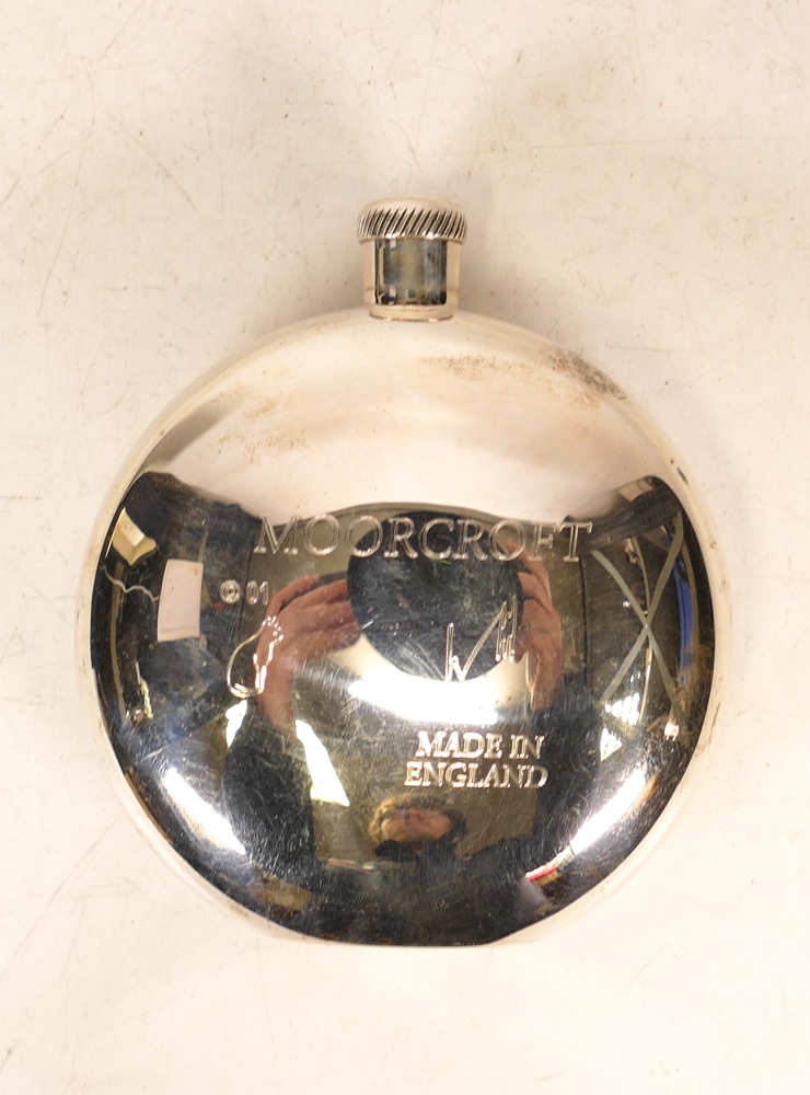 Moorcroft enamel and silver Pheasant hip flask by Amanda Rose , Limited edition 14/50. Boxed with - Image 3 of 3