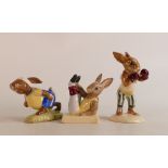 Royal Doulton Bunnykins figures Jogging DB22, Knockout DB30 (seconds) and Aerobic DB40 (3)
