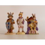 Royal Doulton Bunnykins figures Centurian DB294, Emperor DB312, Gladiator DB326 from the Roman