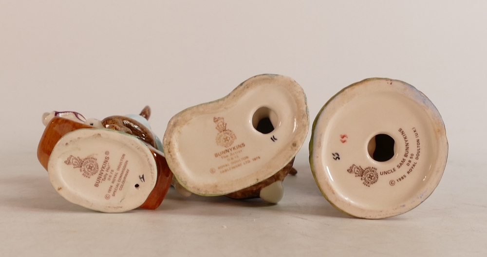 Royal Doulton Bunnykins figures The Artist DB13, Tally Ho! DB78 and Uncle Sam DB50 (3) - Image 2 of 2