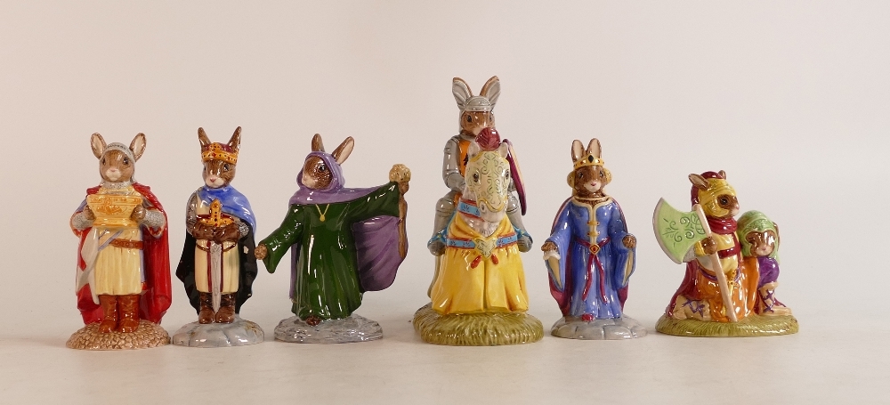 Royal Doulton Bunnykins Arthurian Legend figures Sir Galahad DB299, Sir Gawain DB300, Sir Lancelot