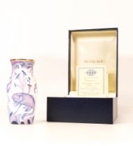 Moorcroft enamel Hesperian vase by R Douglas Ryder , Limited edition 93/200. Boxed with certificate.