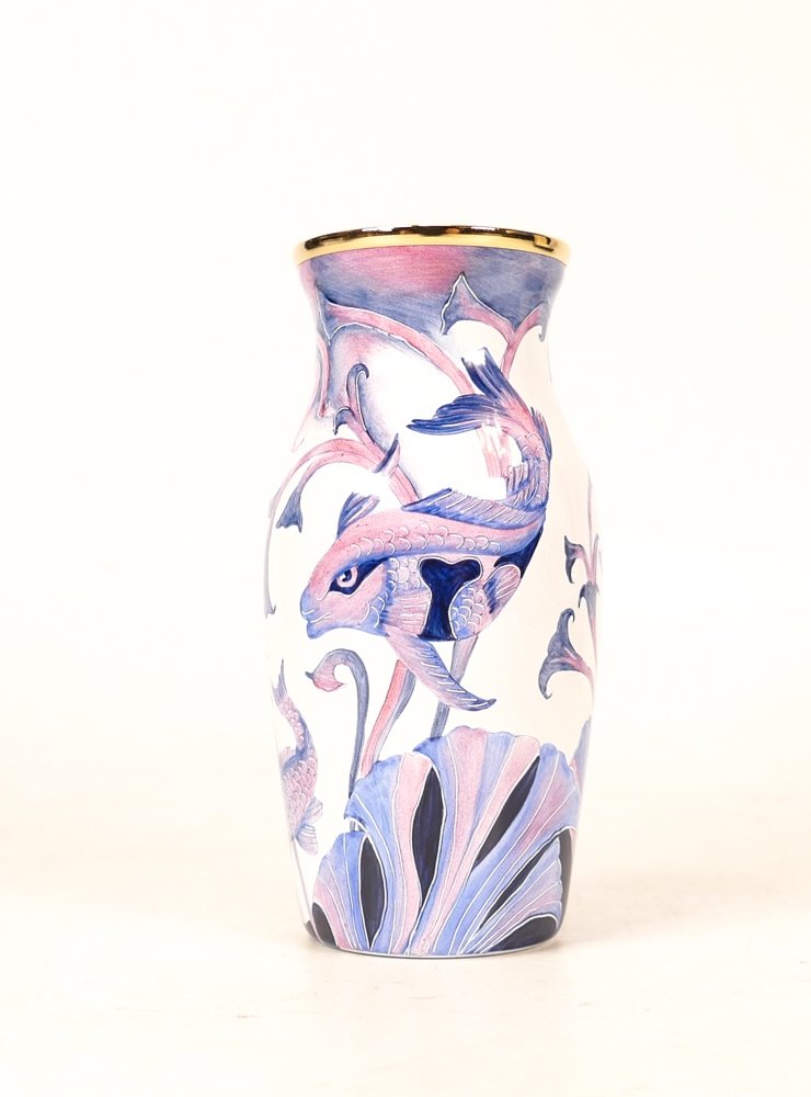 Moorcroft enamel Hesperian vase by R Douglas Ryder , Limited edition 93/200. Boxed with certificate. - Image 5 of 5