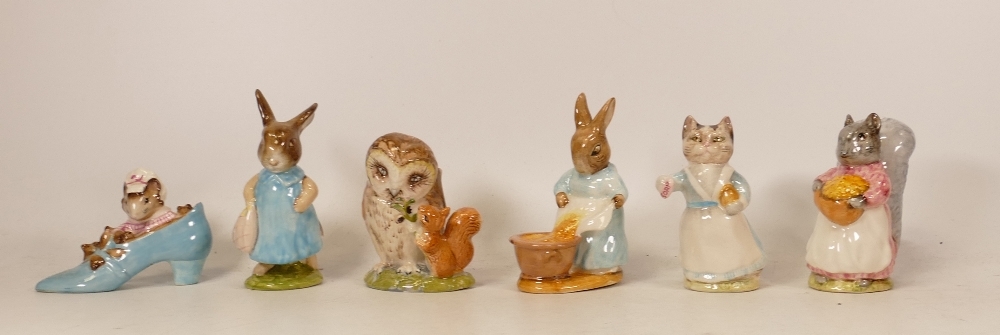 Beswick Beatrix Potter Bp3 Figures to include Old Women who Lived in a Shoe, Cecily Parsley, Mrs