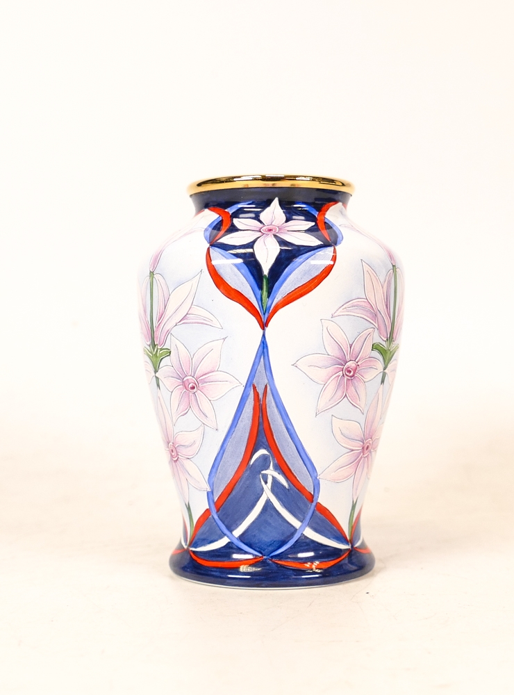 Moorcroft enamel Atlantica vase by Faye Williams , Limited edition 45/50. Boxed with certificate. - Image 4 of 6