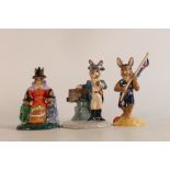 Royal Doulton Bunnykins limited edition figures Liberty Bell DB257, Federation DB224 and Witches