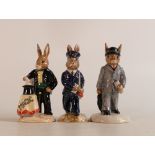 Royal Doulton Bunnykins figures Postman DB76, limited edition Businessman DB203 and limited