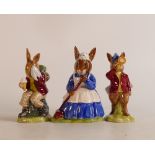 Royal Doulton Bunnykins figures Rise & Shine DB11, Clean Sweep DB6 and Colling Off DB3, boxed (3)