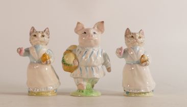 Three Beswick Beatrix Potter BP2 figures to include two Tabitha Twitchit and Little Pig Robinson (3)