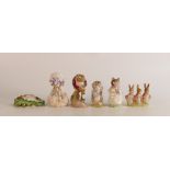 A collection of Beswick Beatrix Potter BP3 to include Flopsy, Mopsy & Cottontail, Mr Jeremy Fisher