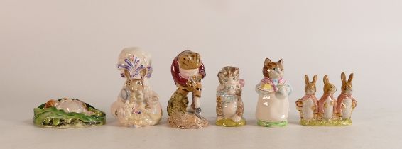 A collection of Beswick Beatrix Potter BP3 to include Flopsy, Mopsy & Cottontail, Mr Jeremy Fisher