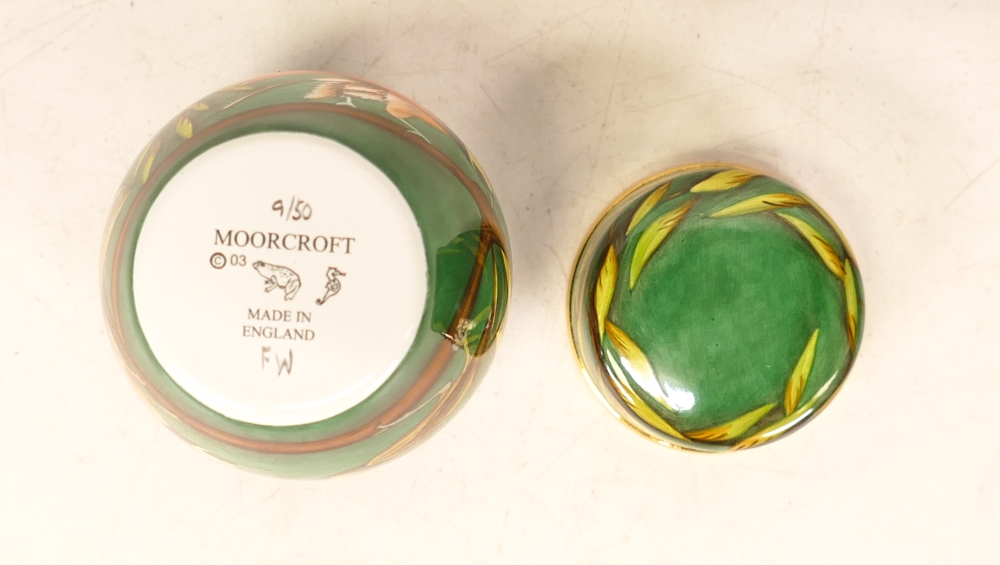 Moorcroft enamel Raggiana Bird of Paradise ginger jar by Faye Williams , Limited edition 9/50. Boxed - Image 6 of 6