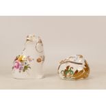 Royal Crown Derby paperweights Sleeping Dormouse and Posie Spaniel, gold stoppers, each boxed (2)