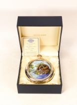 Moorcroft enamel and silver Otter hip flask by Amanda Rose , Limited edition 9/75. Boxed with
