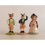 Royal Doulton limited edition Bunnykins figures: Welshlady DB172, Scotsman DB180 and Irishman DB178,