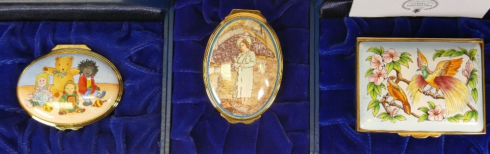 Halcyon days enamelled lidded boxes to include 75th Anniversary of Rolls Royce, Tiffany & Co, - Image 2 of 3