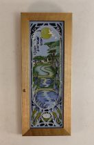 Moorcroft Moonlight Bluebells plaque, trial, dated18/6/2018, height 34cm