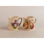 Two Moorcroft mugs to include Iris and Butterflies (2)