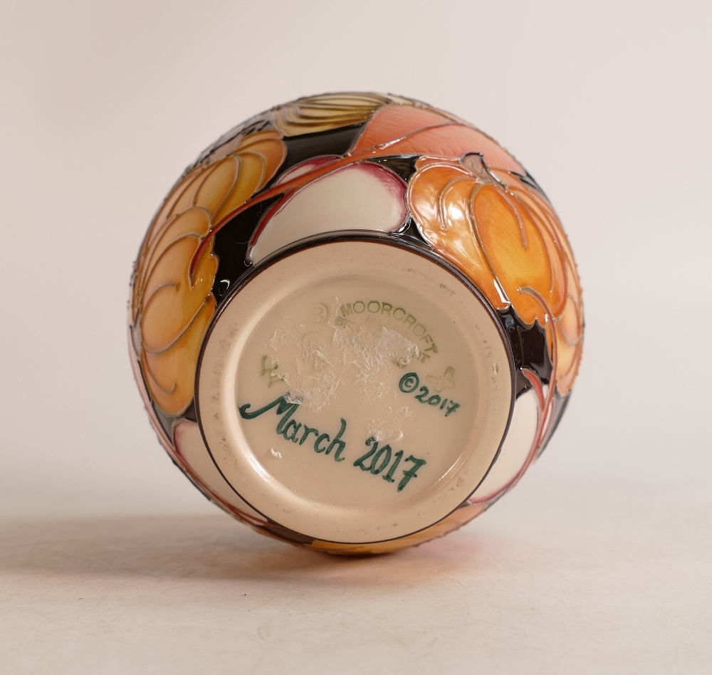 Moorcroft biscuit barrel decorated with pumpkins, dated March 2017. Height 17cm - Image 2 of 2