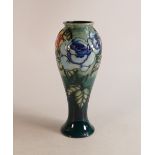Moorcroft â€˜Rose & Budâ€™ vase by Sally Tuffin, limited edition 79/500, 27cm high
