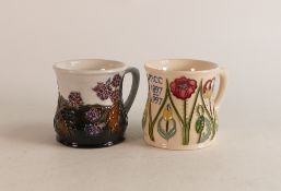 Two Moorcroft mugs to include Bramble Revisited and M.C.C 1897-19997 (2)