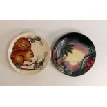 Moorcroft plates to include Birth of Light 2000 and Squirrel 1995 . Boxed , Both limited edition ,