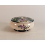 Moorcroft Meadow Thyme lidded circular dish, limited edition 46/75, dated 2015, diameter 13cm