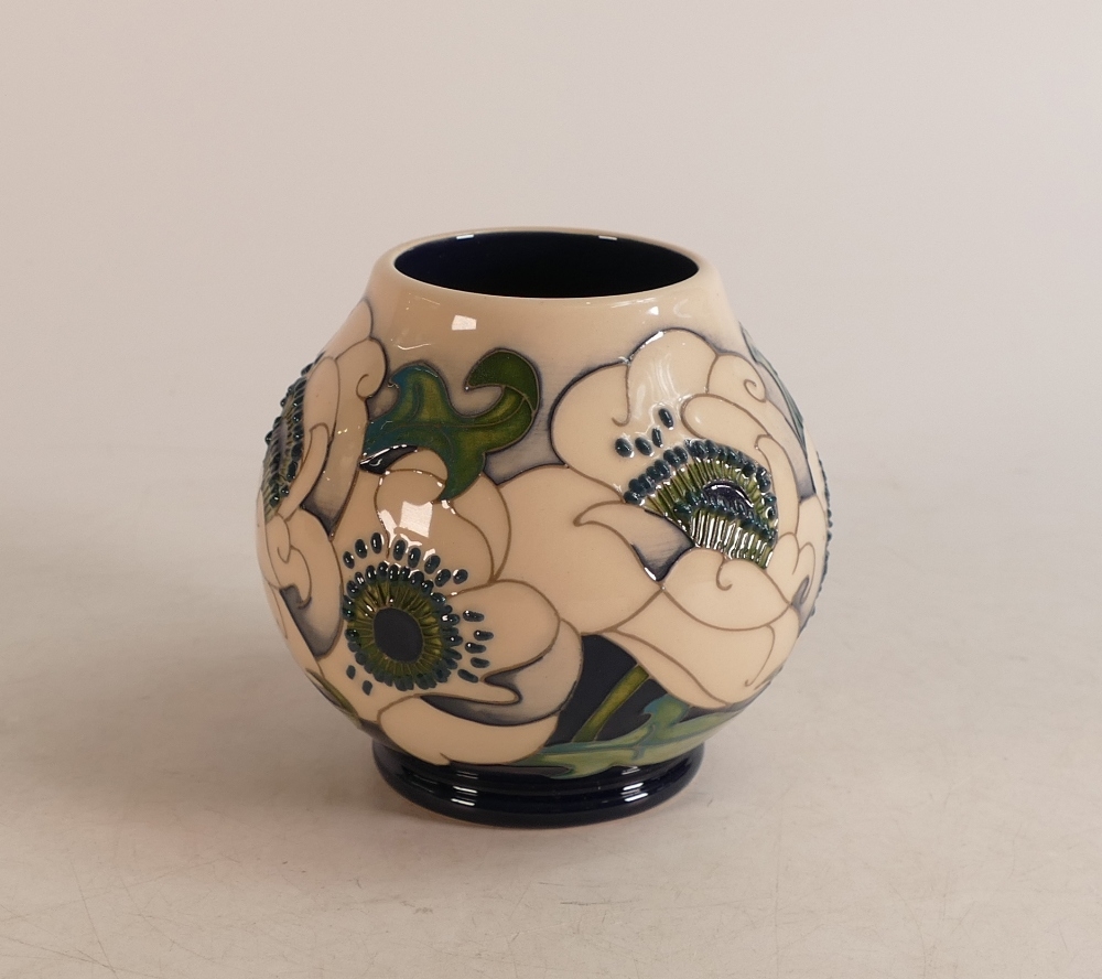 Moorcroft Snow Song Vase , height 10.5cm
