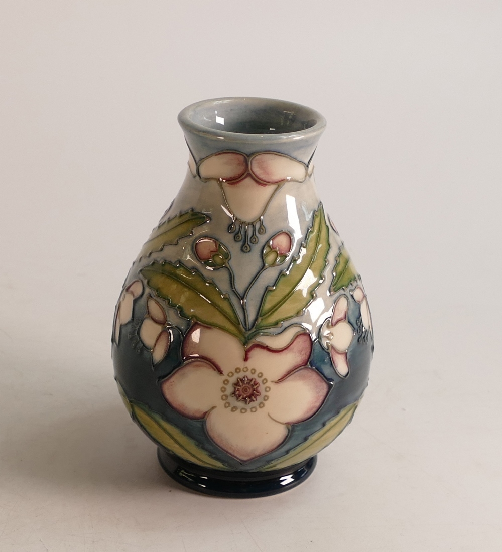 Moorcroft White Rose vase, height 14cm