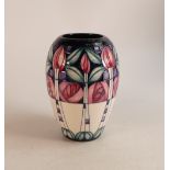 Moorcroft Rennie Mackintosh revisited vase. Height 19cm