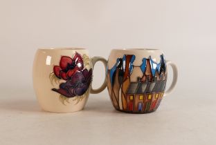 Two Moorcroft mugs to include Anemone and Burslem (2)